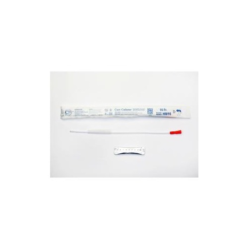 Cure Medical Male 16 French Hydrophilic Coated Sterile Intermittent Urinary Catheter, 16
