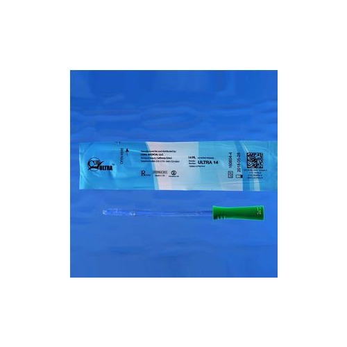 Cure Medical Pre-Lubricated 14 Fr Catheter, Sterile, Female, 6 ...