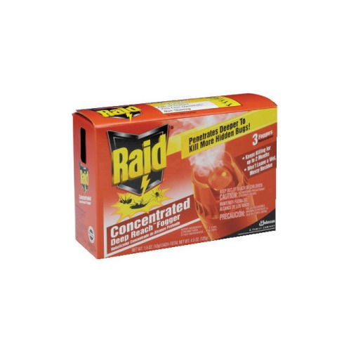 Raid Concentrated Deep Reach Insect Killer Fogger, Triple Pack