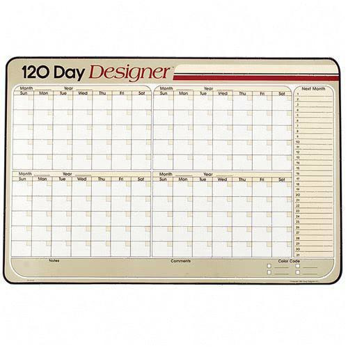 Visual organizer Erasable Wall Calendar, 120Day Grid, Undated, 40"x26