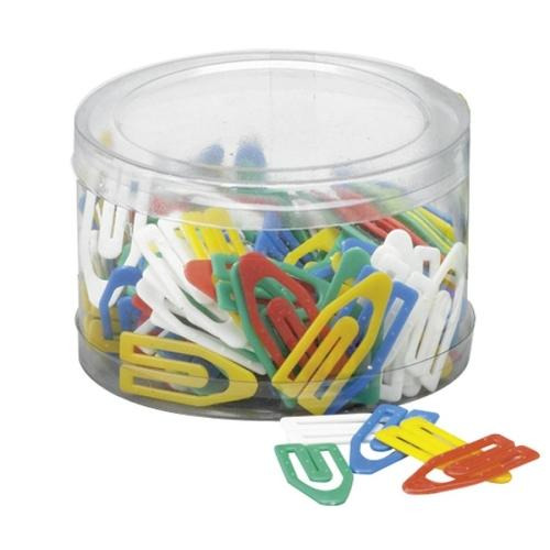 Sparco Plastic Clips, Extra Large, 100/BX, Assorted SPR85006