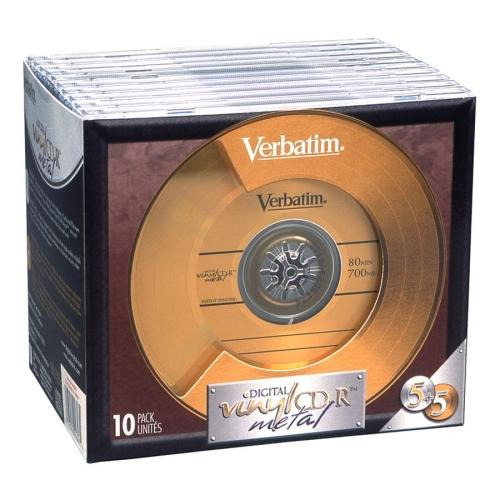 Verbatim Write-Once CD, Vinyl, Multi-Speed, 700MB, Gold/PM - Shoplet.com
