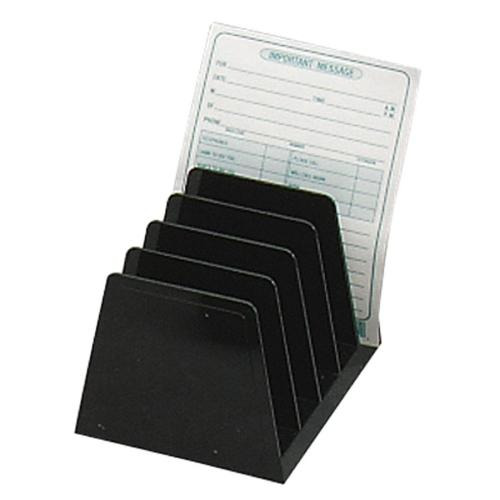 Rubbermaid Mini Sorter, 5 Compartments, 4"x5"x45/8", Black RUB45906