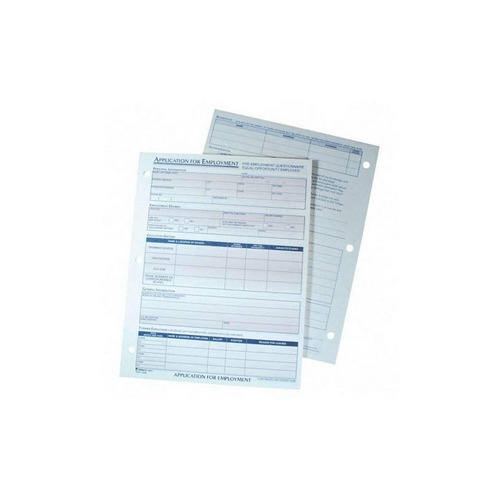 Adams Double-sided Employment Application Forms - Abf9661 - Shoplet.com