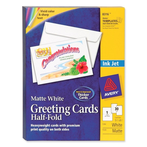 Avery Inkjet Greeting Card - AVE8316 - Shoplet.com