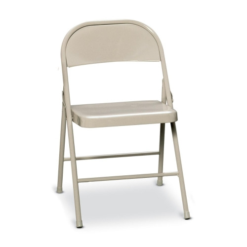 Hon Hfc01 Steel Folding Chair Metal Beige Seat Steel Beige Frame Light Beige Steel 16 75 Seat Width 19 6 Width X 18 5 Depth X 29 3