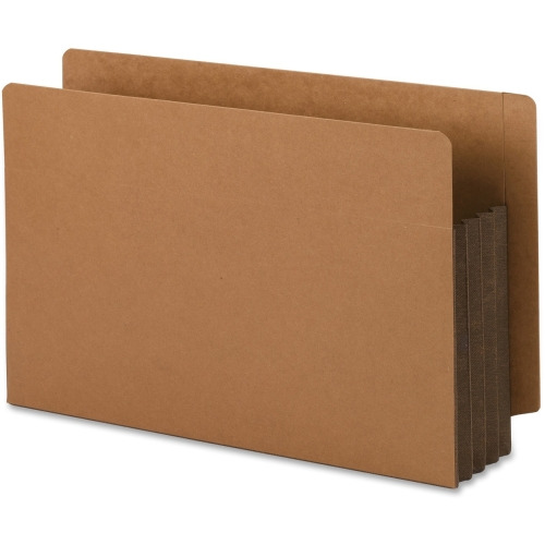 Smead 73681 Dark Brown Extra Wide End Tab File Pockets with Reinforced Tab and Colored Gusset SMD73681 