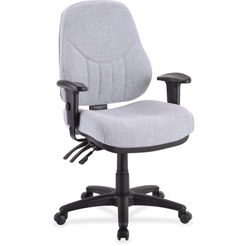 Lorell Bailey High-Back Multi-Task Chair - Gray Acrylic Seat - Black Frame - 1 Each Lorell Bailey High-Back Multi-Task Chair - Gray Acrylic Seat - Black Frame - 1 Each