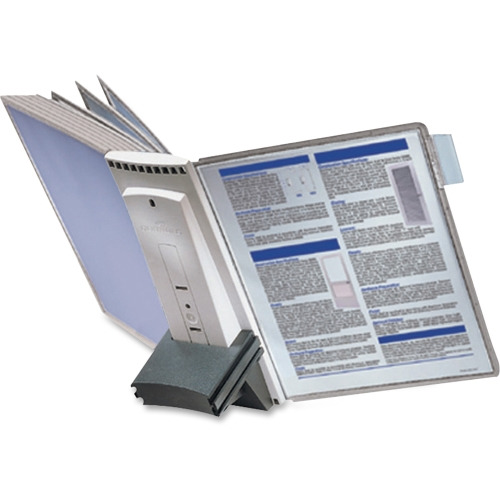 DURABLE Extension Set for SHERPA Reference Display System - 10 Double Sided Panels - Letter Size - Anti-Reflective/Non-Glare - Gray DURABLE Extension Set for SHERPA Reference Display System - 10 Double Sided Panels - Letter Size - Anti-Reflective/Non-Glare - Gray