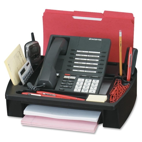 5 Height x 11.5 Width x 9.5 Depth 55200 Compucessory Telephone Stand & Organizer Plastic Black 