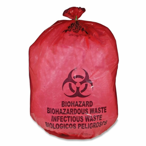 Infectious Waste Must Disposed Trash Bag Red Hospitals Biohazard