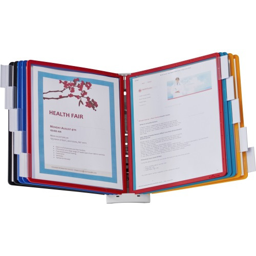 DURABLE SHERPA Wall Mounted Reference Display System - Wall Mountable - 10 Double Sided Panels - Letter Size - Anti-Reflective/Non-Glare - Gray DURABLE SHERPA Wall Mounted Reference Display System - Wall Mountable - 10 Double Sided Panels - Letter Size - Anti-Reflective/Non-Glare - Gray