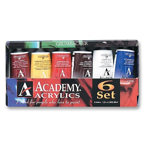 Grumbacher Acrylic Introductory 6Color Paint Set GRUC1026
