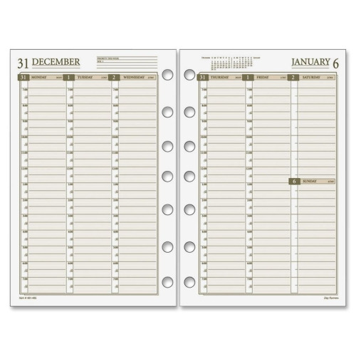 DAY RUNNER,INC. Day Runner PRO Vertical Planner Refill DRN481485
