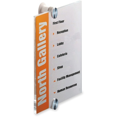DURABLE CRYSTAL SIGN Wall Mounted Standoff Acrylic Sign - DBL482419 ...