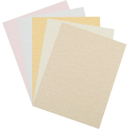Array Card Stock, 65 lb Cover Weight, 8.5 x 11, Assorted Parchment Colors,  100/Pack