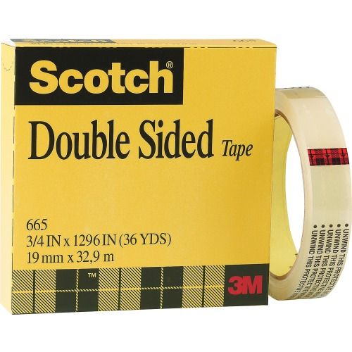 Scotch-brite Scotch Permanent Double-Sided Tape - 1/2W