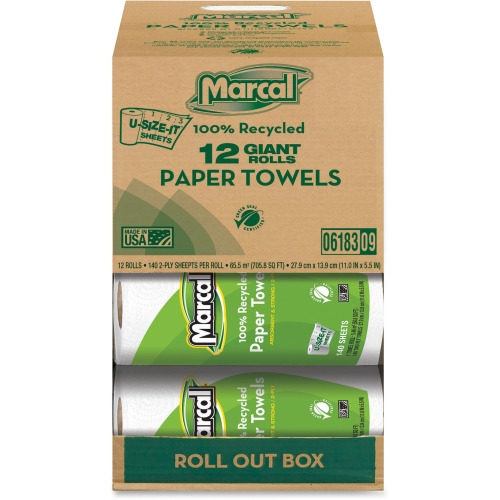 Marcal Giant Paper Towel in a Roll Out Carton - MRC06183 