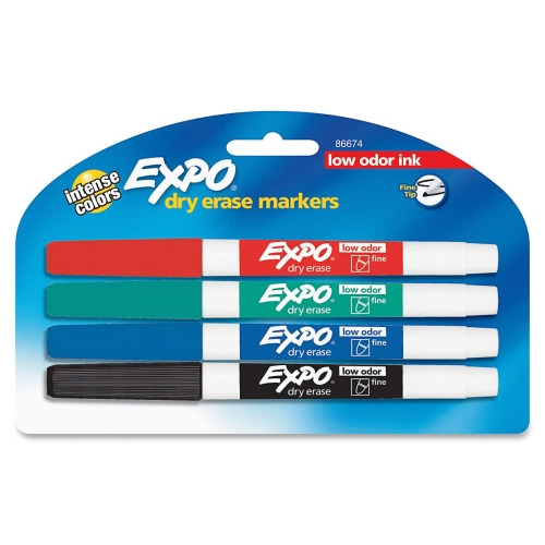 Expo Dry Erase Markers, Fine Point, Intense Colors - 8 pack