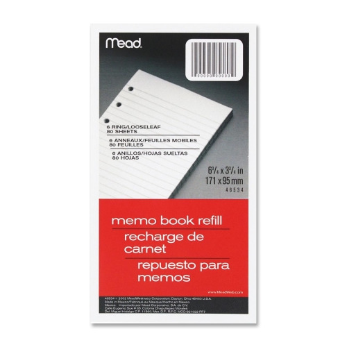 Mead Memo Book Refill Pages MEA46534