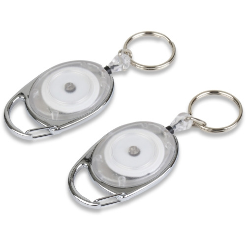 Tatco Reel Key Chain with Chrome Carabiner - 6 / Pack - Chrome Tatco Reel Key Chain with Chrome Carabiner - 6 / Pack - Chrome