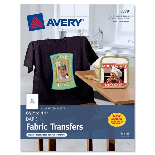 avery printable heat transfer paper for use on dark fabrics