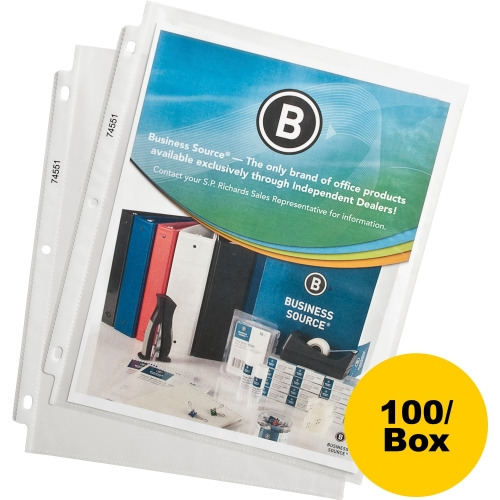 Business Source Top-Loading Poly Sheet Protectors - BSN74551 - Shoplet.com