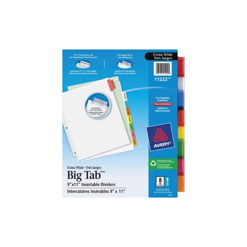 Avery Big Tab(TM) Insertable Extra Wide Dividers, 8 ...