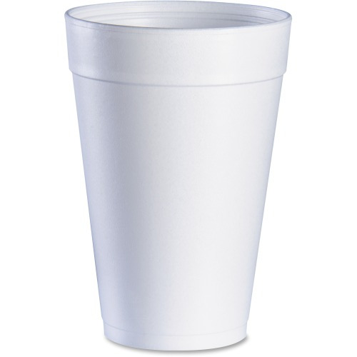 Dart 16-Ounce Foam Cups, White - 20 count