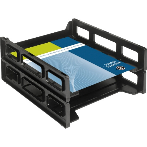 Business Source FrontLoad Stackable Letter Tray BSN62884