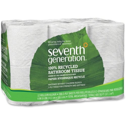 Seventh Generation Bathroom Tissue, Recycled, 2Ply, 240 Sheets, 12