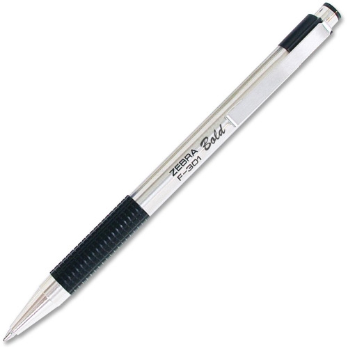 Zebra Pen F-301 Stainless Steel Ballpoint Pen - ZEB27310 - Shoplet.com