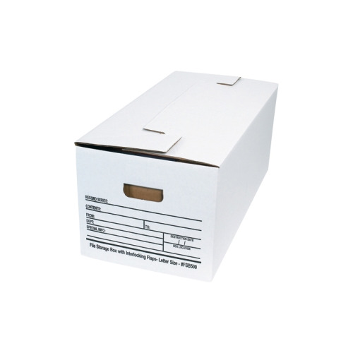 BOX File Storage Box with Interlocking Top Flaps - BOXFSB500 - Shoplet.com