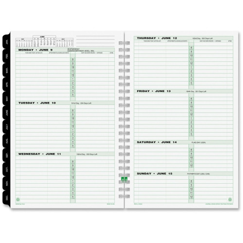 DAYTIMER'S INC. DayTimer Recycled Planner Refill DTM16045