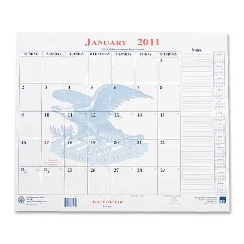 Unicor Topbound Blotter Calendar Pad UCR751015453739