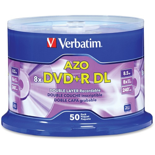 Verbatim DVD Recordable Media - DVD+R DL - 8x - 8.50 GB - 50