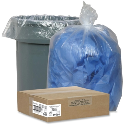 Nature Saver Recycled Trash Can Liners - Medium Size - 33 gal Capacity - 33 Nature Saver Recycled Trash Can Liners - Medium Size - 33 gal Capacity - 33