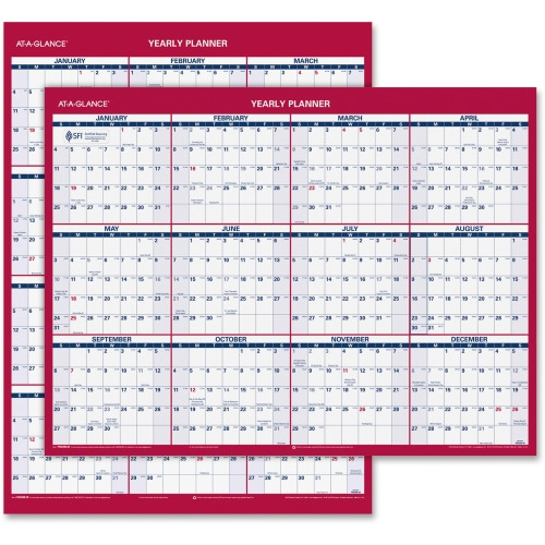 Acco At-A-Glance Erasable Two-sided Mini Wall Calendar - AAGPM330B28 ...