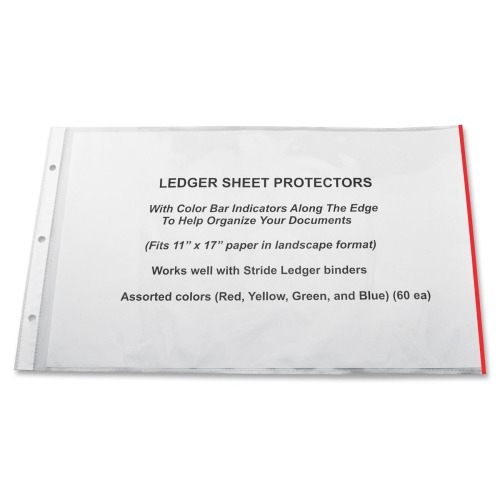Sheet Protectors For Binders, Colored Edges