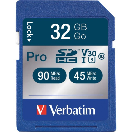 32GB Pro 600X SDHC Memory Card, UHS-I V30 U3 Class 10