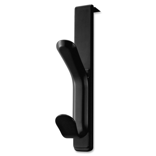 Lorell Over-the-panel Double Coat Hook - for Coat, Garment - Plastic - Black - 1 Each Lorell Over-the-panel Double Coat Hook - for Coat, Garment - Plastic - Black - 1 Each