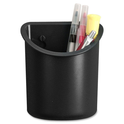 Lorell Recycled Mounting Pencil Cup - Plastic - 1 Each - Black Lorell Recycled Mounting Pencil Cup - Plastic - 1 Each - Black