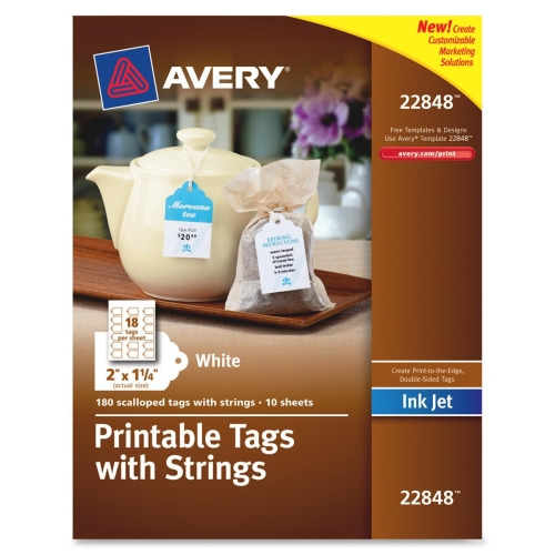 Avery Printable Tags - Scallop Edge - AVE22848 - Shoplet.com