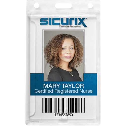 SICURIX Rigid PC ID Badge Dispensers with Thumb Slot - Vertical - Support 2.50 SICURIX Rigid PC ID Badge Dispensers with Thumb Slot - Vertical - Support 2.50