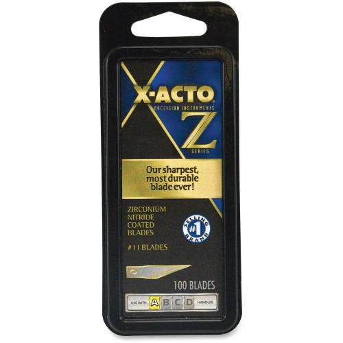 X-Acto Z-Series Knife No.11 Fine Point Blades - #11 - Self-sharpening - 100 / Box - Gold X-Acto Z-Series Knife No.11 Fine Point Blades - #11 - Self-sharpening - 100 / Box - Gold