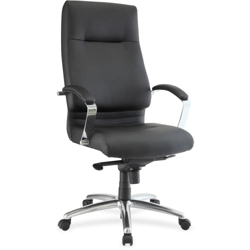 Lorell Modern Executive High-back Leather Chair - LLR66922 - Shoplet.com