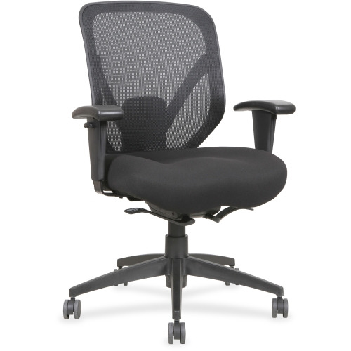 Lorell Executive Self-tilt Mesh Mid-back Office Chair - Fabric Seat - Fabric Back - 5-star Base - Black - 1 Each Lorell Executive Self-tilt Mesh Mid-back Office Chair - Fabric Seat - Fabric Back - 5-star Base - Black - 1 Each