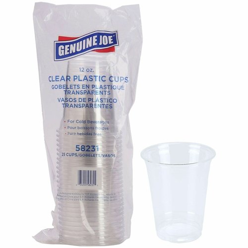 Genuine Joe 12 oz Clear Plastic Cups - GJO58231 - Shoplet.com