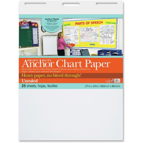 Pacon Heavy-duty Anchor Chart Paper - 25 Sheets - Plain - Unruled - 27 Pacon Heavy-duty Anchor Chart Paper - 25 Sheets - Plain - Unruled - 27