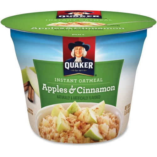 Quaker Oats Apple Cinnamon Instant Oatmeal Cup - QKR31973 - Shoplet.com